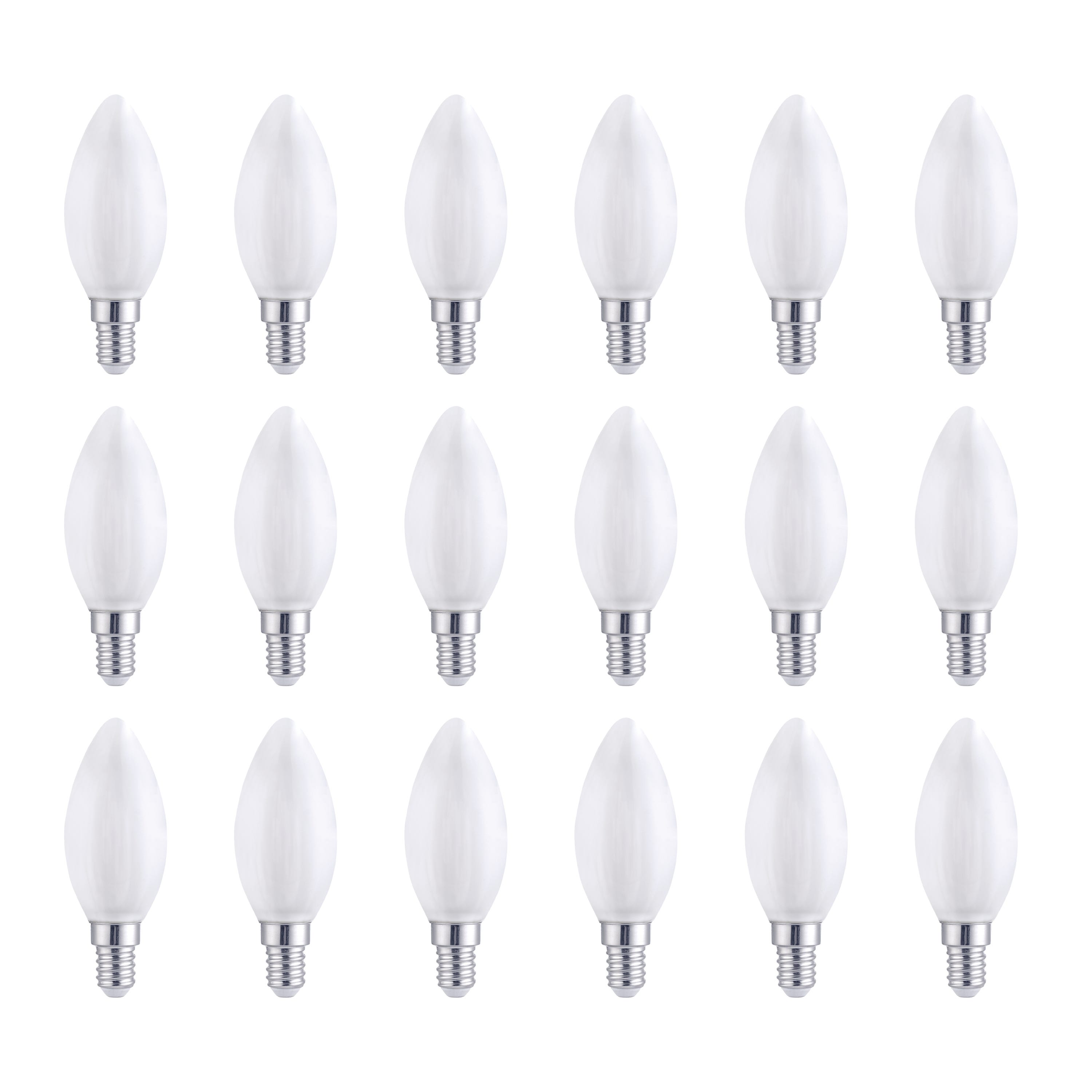 LEXMAN - Opakowanie 18 żarówek LED nieprzezroczystych - E14 - 806LM - 5,9 W, co odpowiada 60 W - Ø 35 mm - 4000 K - Naturalna biel