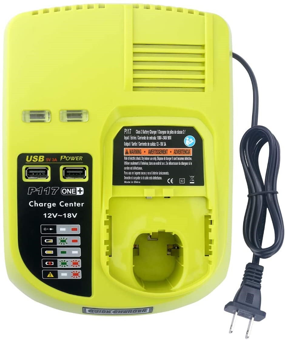 Pasuje do ładowarki akumulatorów Ryobi 12V-18V NiCrNiMH z 2USB