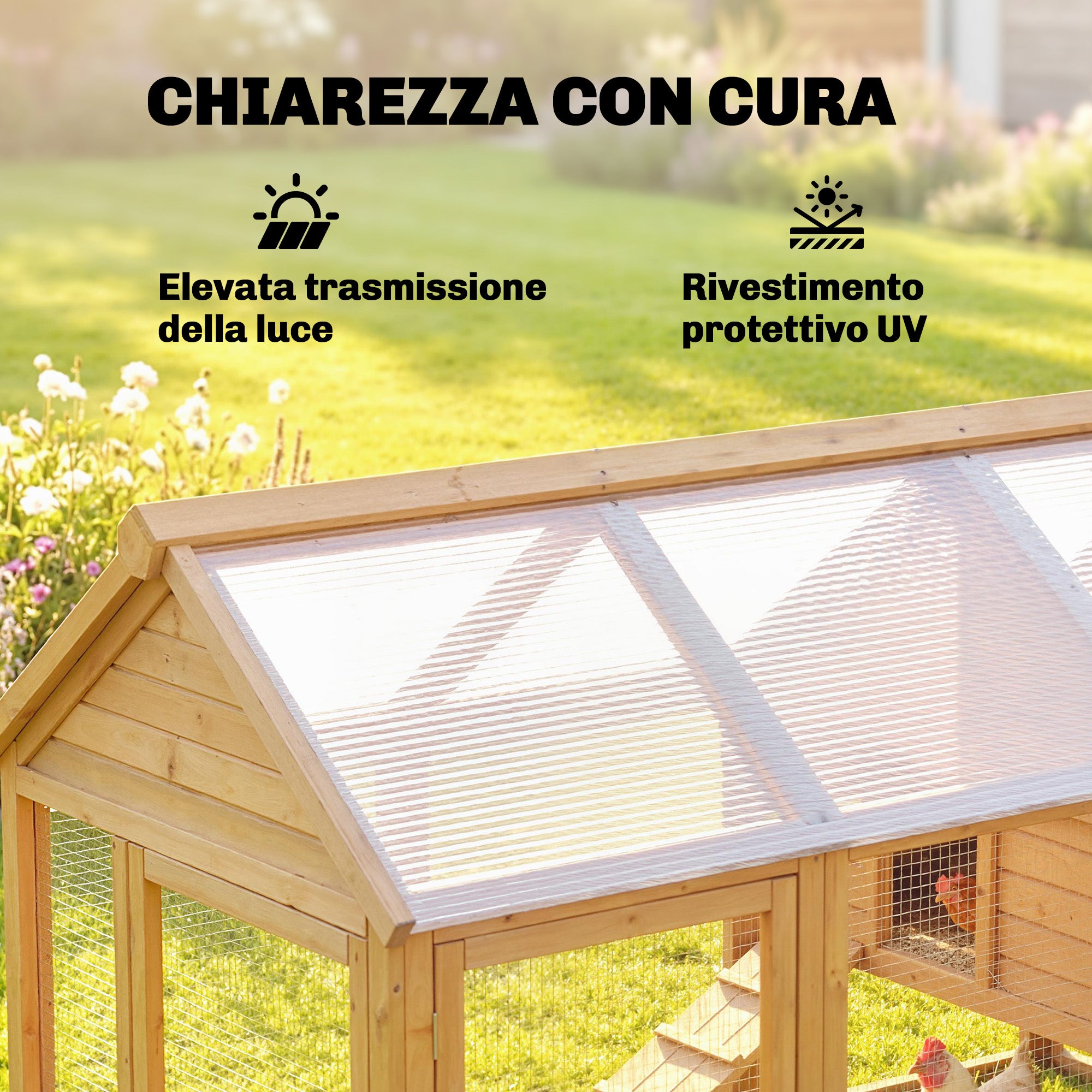 Lot de 10 plaques alvéolaires en polycarbonate, 120 x 60 cm, anti-UV, découpables, pour serres, auvents et toitures. - 7