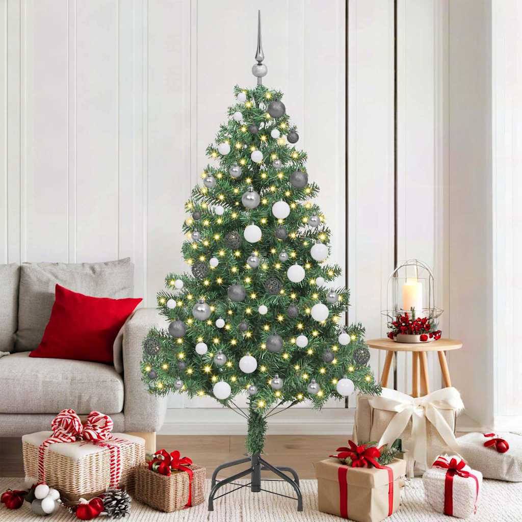Choinka z 300 diodami LED z podstawą Zielony 180 cm PVC vidaXL