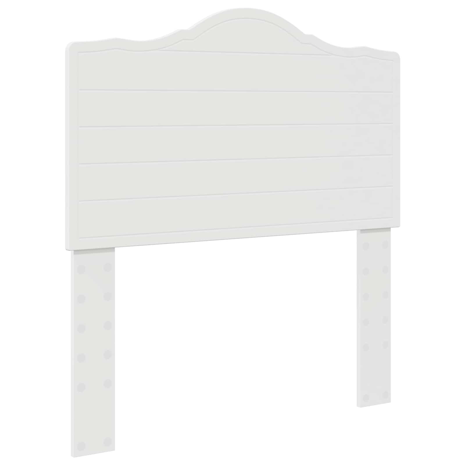 Cadre de lit avec tête de lit en pin massif blanc pour la chambre, 90 × 200 cm - 6