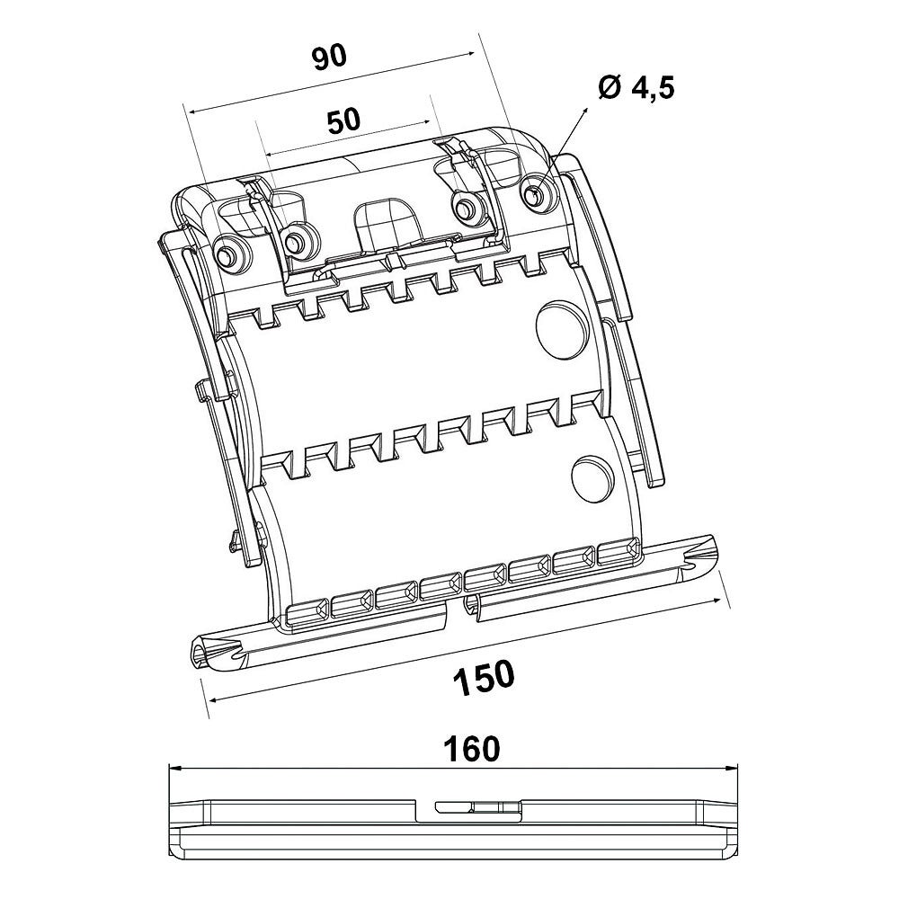 Attache verrou pour tube ZF 2 maillons - 2