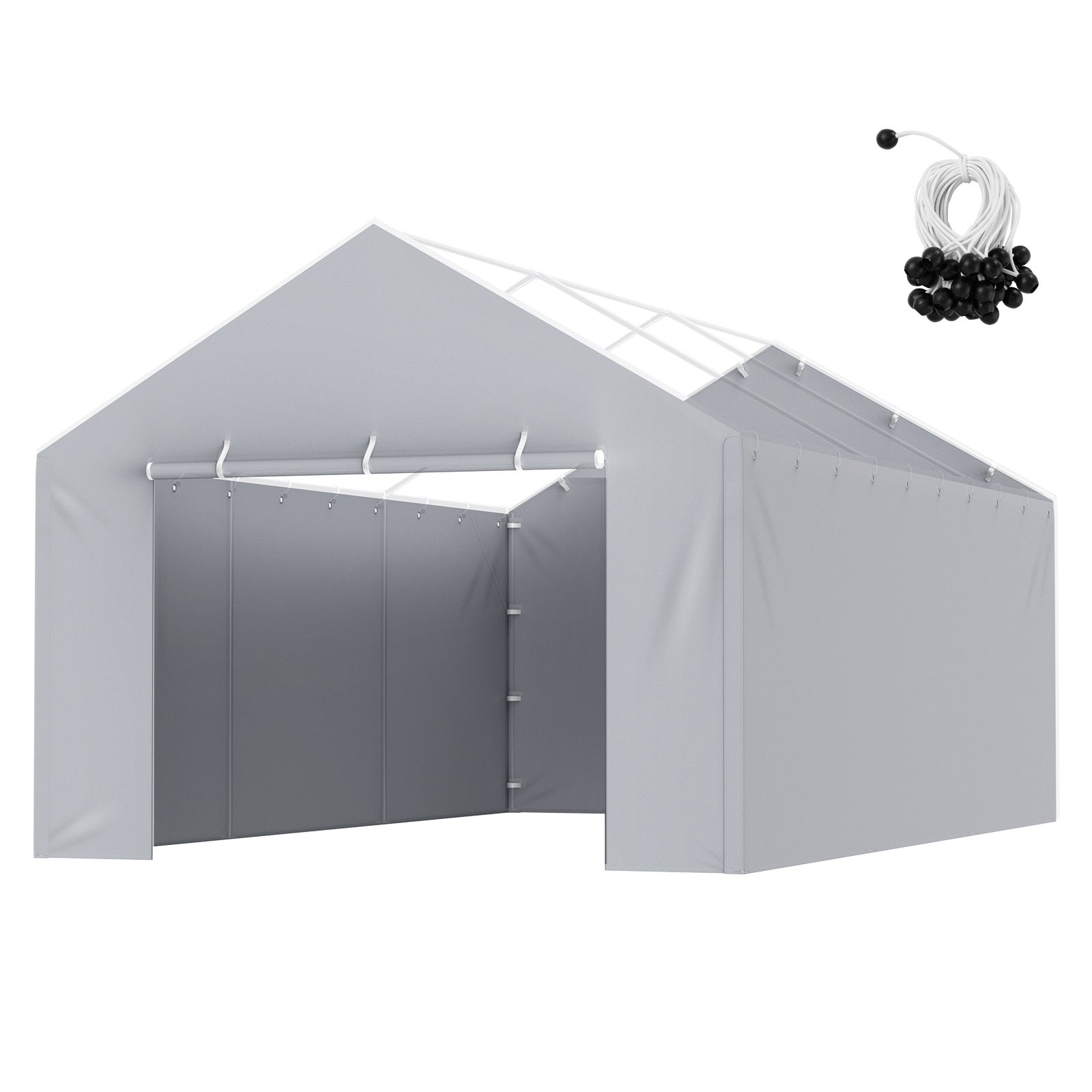 Poszycie namiotu garażowego VEVOR 12 x 20 ft PE wodoodporne UV plandeka zamienna z oczkami