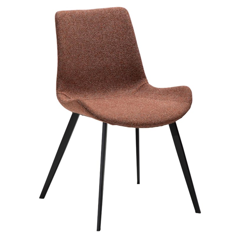 Hype Dan-Form krzesło stołowe bouclé bordowy.