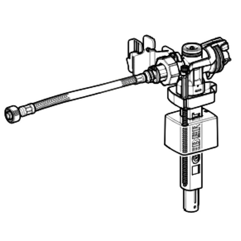 Robinet flotteur latérale réservoir WC encastré Geberit silencieux, flexible 3/8