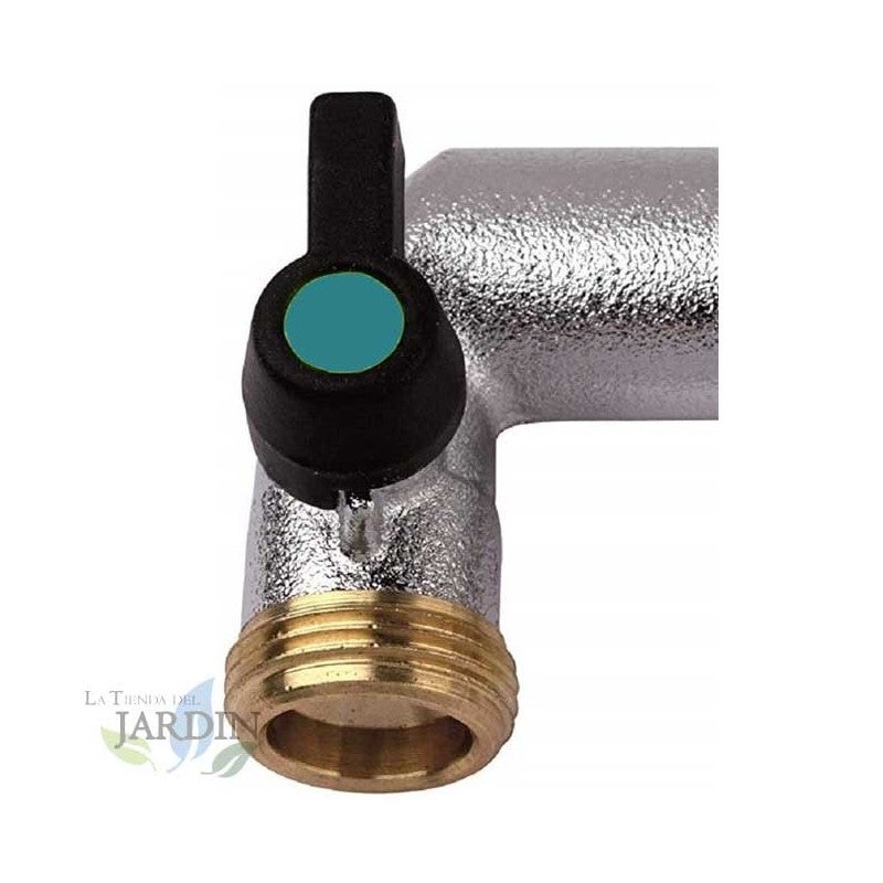 Robinet de jardin, Robinet Double Sortie Répartiteur d'eau 2 Voies Robinet Double Femelle 3/4'' 2 Sorties Mâle - 2