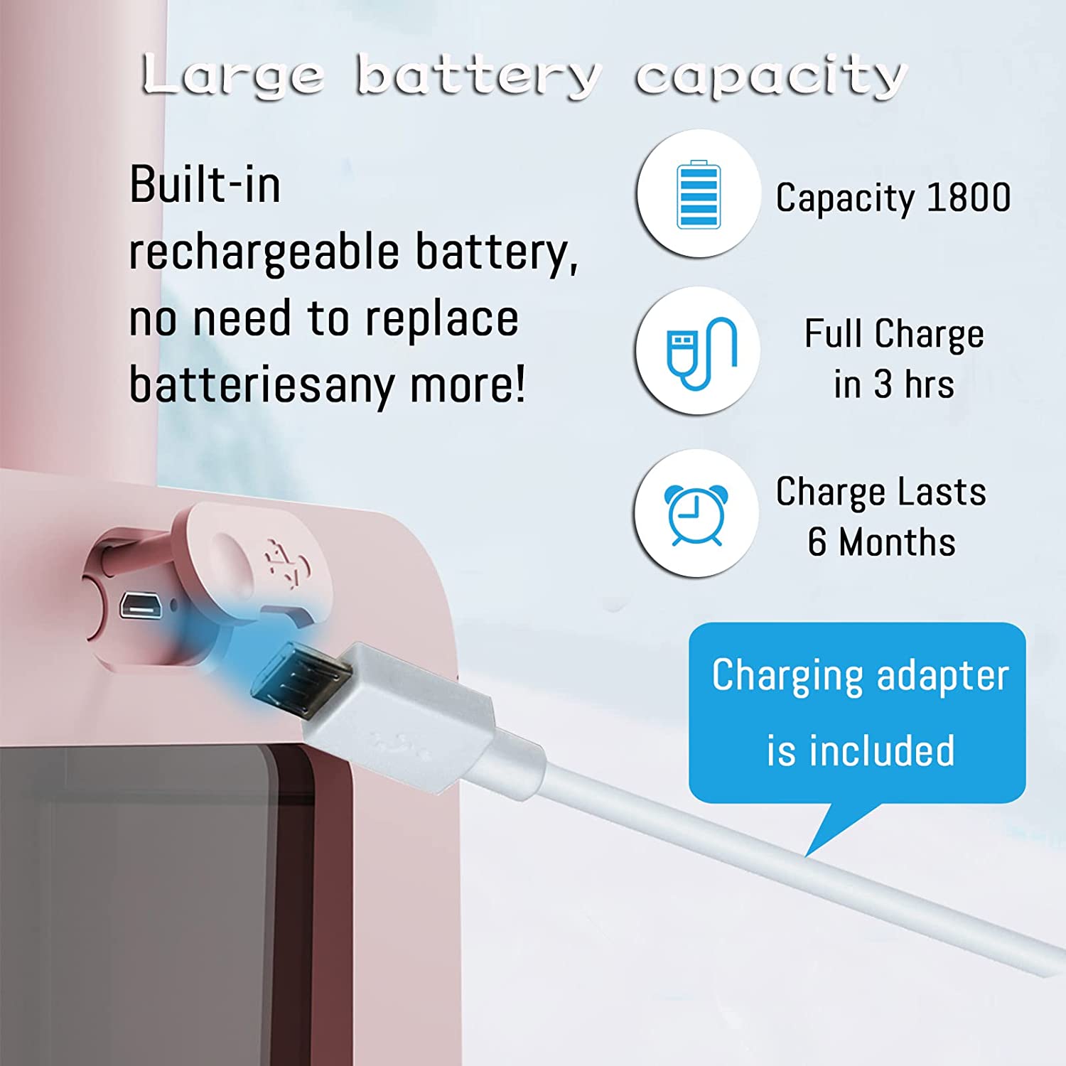 Distributeur de savon automatique avec veilleuse, distributeur de savon pour enfants, distributeur de savon rechargeable mural pour la salle de bain - 4
