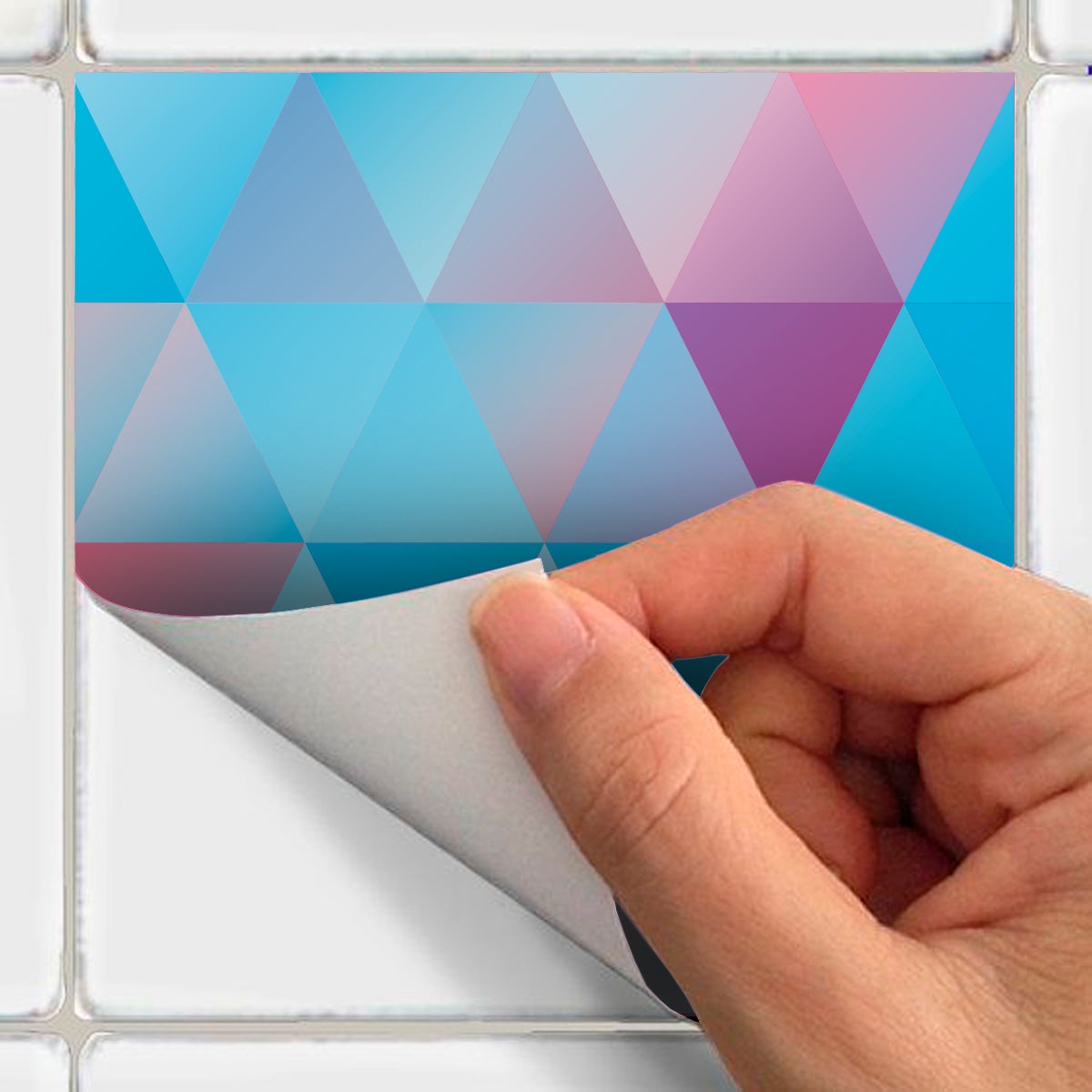 9 adesivi piastrelle di cemento scandinavo blue pink Baltique - Sticker adesivo - adesivi murali - 9stickers15x15cm - 5