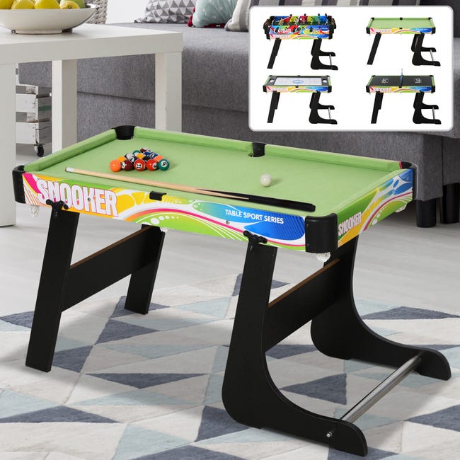 Tavolo Da Gioco 15 In 1 Leoamark - Biliardo, Calcio Balilla, Ping Pong, Pieghevole - Foto 4