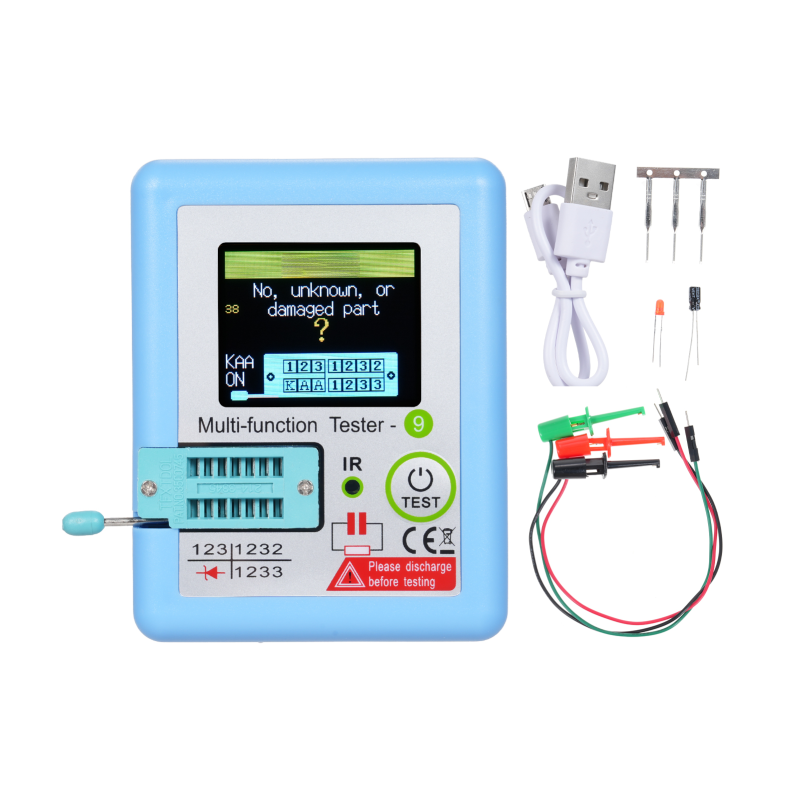 Multimètre, testeur de transistors avec écran LCD TFT LCR-MF9 - 7