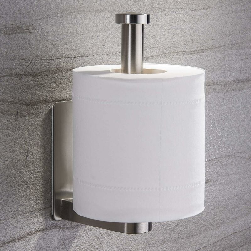 Samoprzylepny uchwyt na papier toaletowy – bez wiercenia, montowany na ścianie – uchwyt na rolkę papieru toaletowego ze stali nierdzewnej - 3