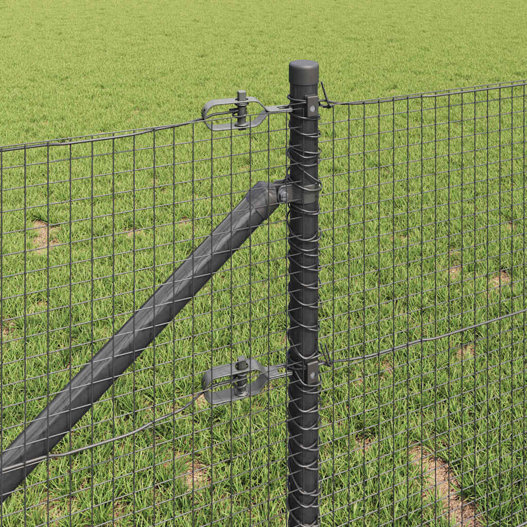 Clôture en acier gris avec poteaux 0,5 x 10 m - COMFORTXL - 4