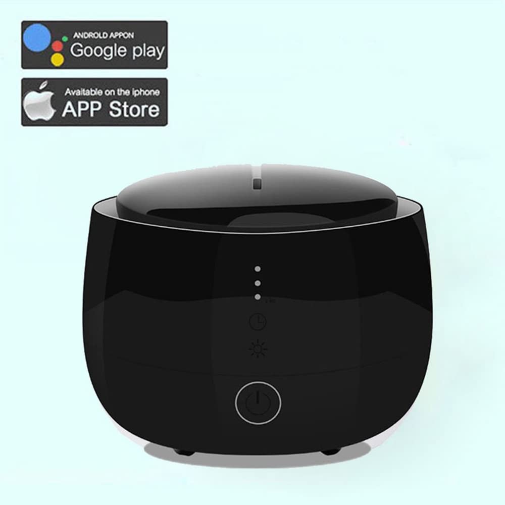 Humidificador de ar e difusor de aroma – compatível com Alexa App and Voice Control for , Large Room – 300ml, preto - 3