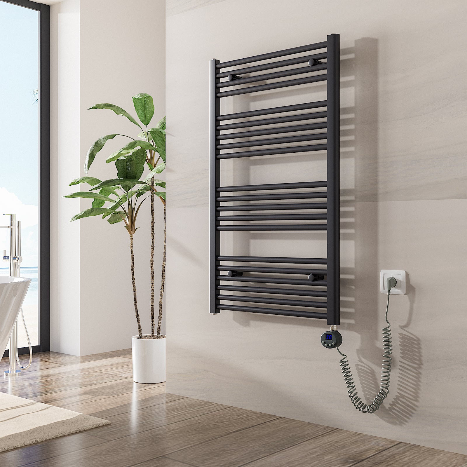 Heilmetz Sèche-Serviettes Electrique, radiateur sèche-Serviettes Plat