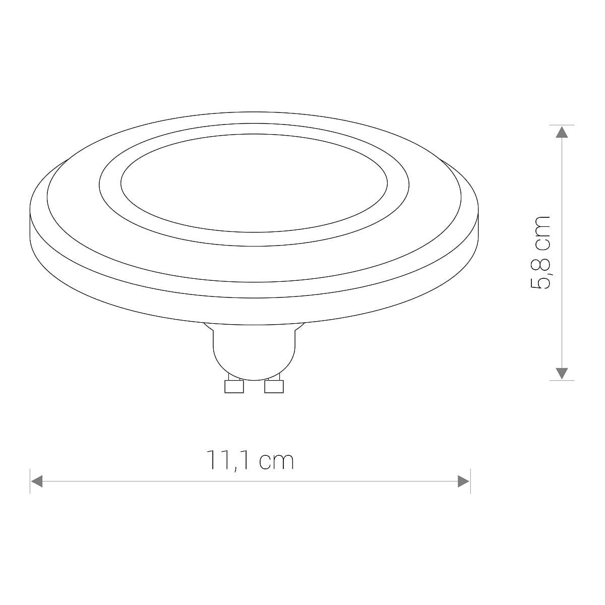 Żarówka LED GU10 ES111 9W czarna obudowa Ciepła biel 3000K 770lm Nowodvorski Lighting - 2