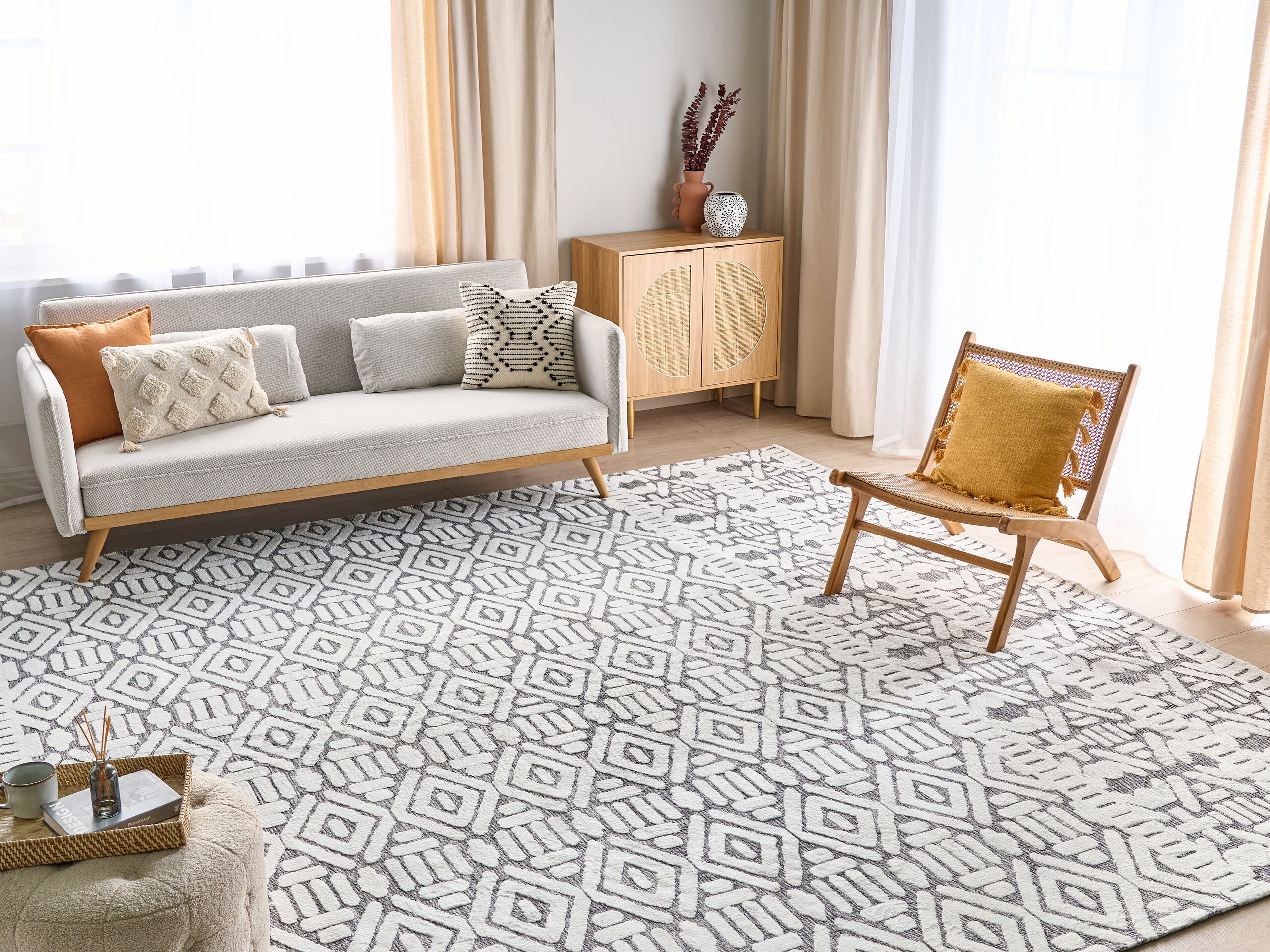 Tapis SIBI Blanc 300 x 400 cm | Leroy Merlin