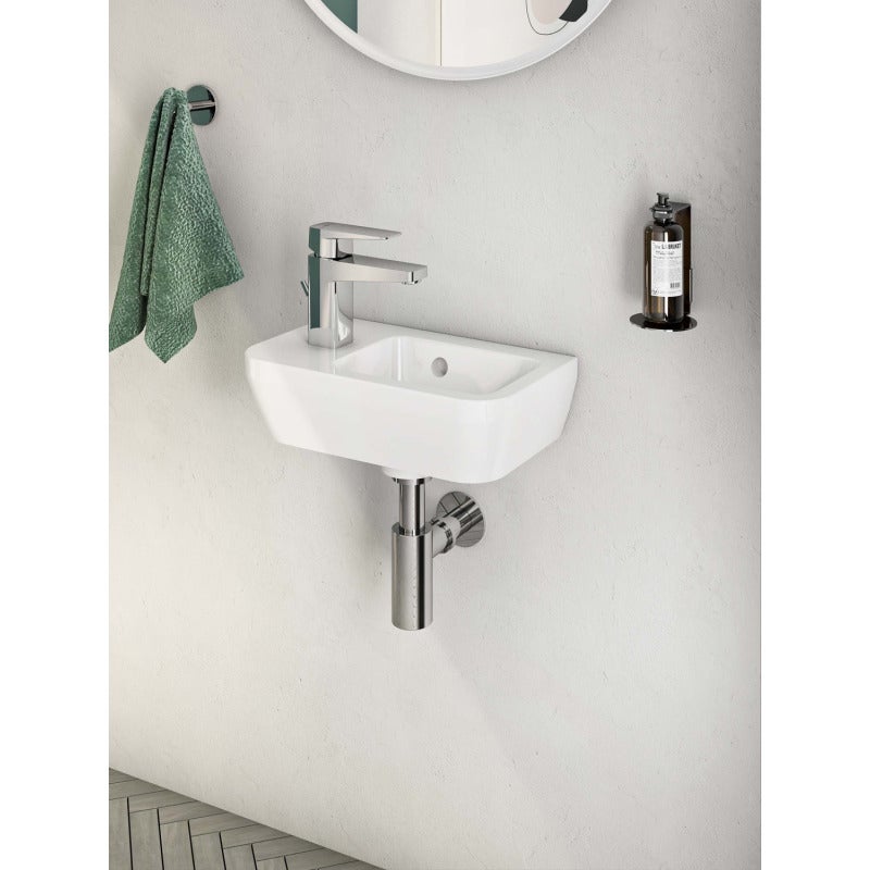 Set Lave-mains 37x22 cm, trou pour robinet à gauche + siphon (7090-003-0028-SET) - 3