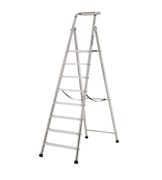 Escabeau 8 marches Tubesca PROBAT hauteur accès 3,9m max aluminium plate-forme 1,90m TUBESCA COMABI