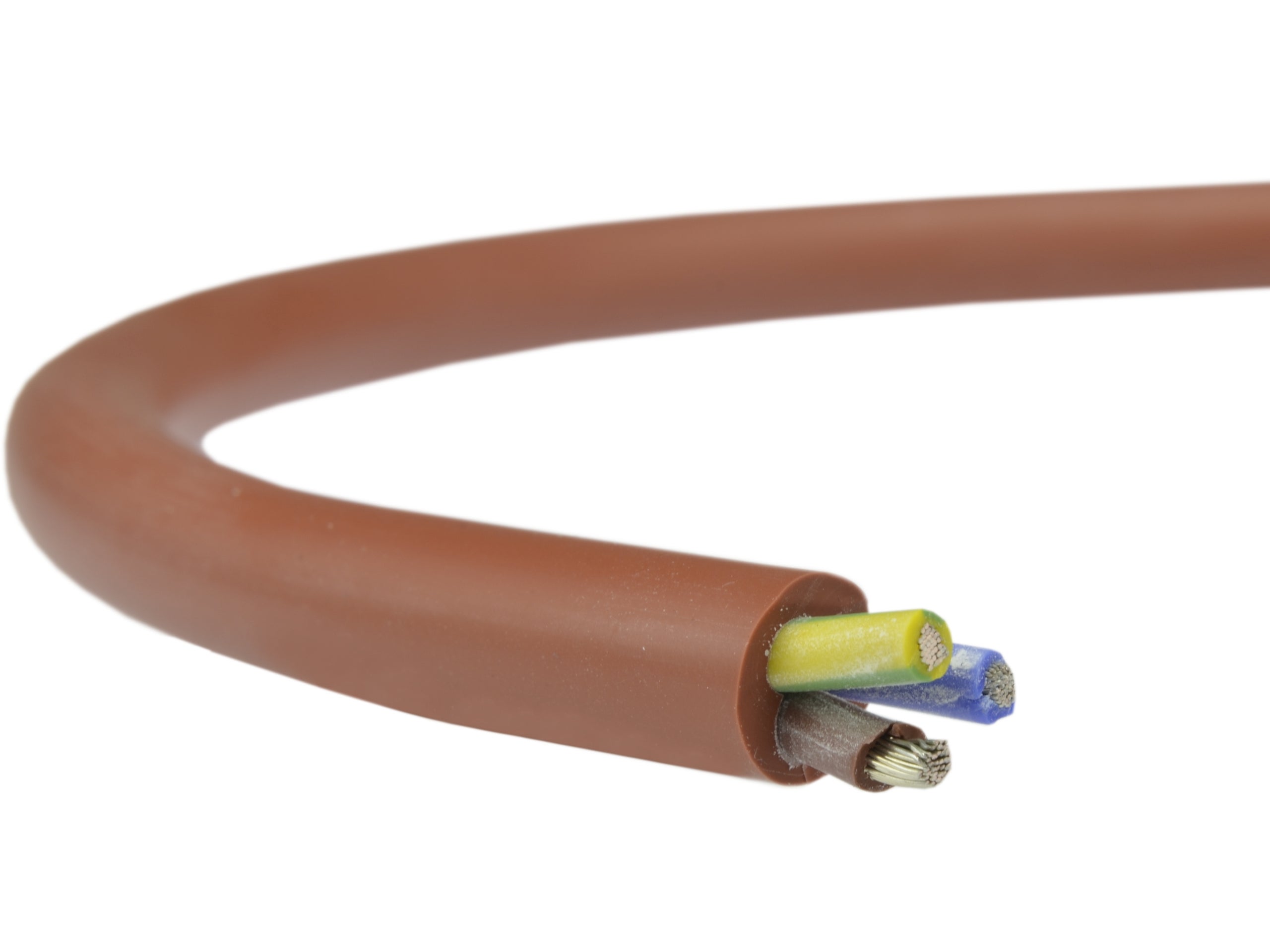 Kabel silikonowy HELUTHERM SIHF 180°C 3x0,5mm2 ceglasty 300/500V ciepłoodporny bezhalogenowy linka Helukabel 300m