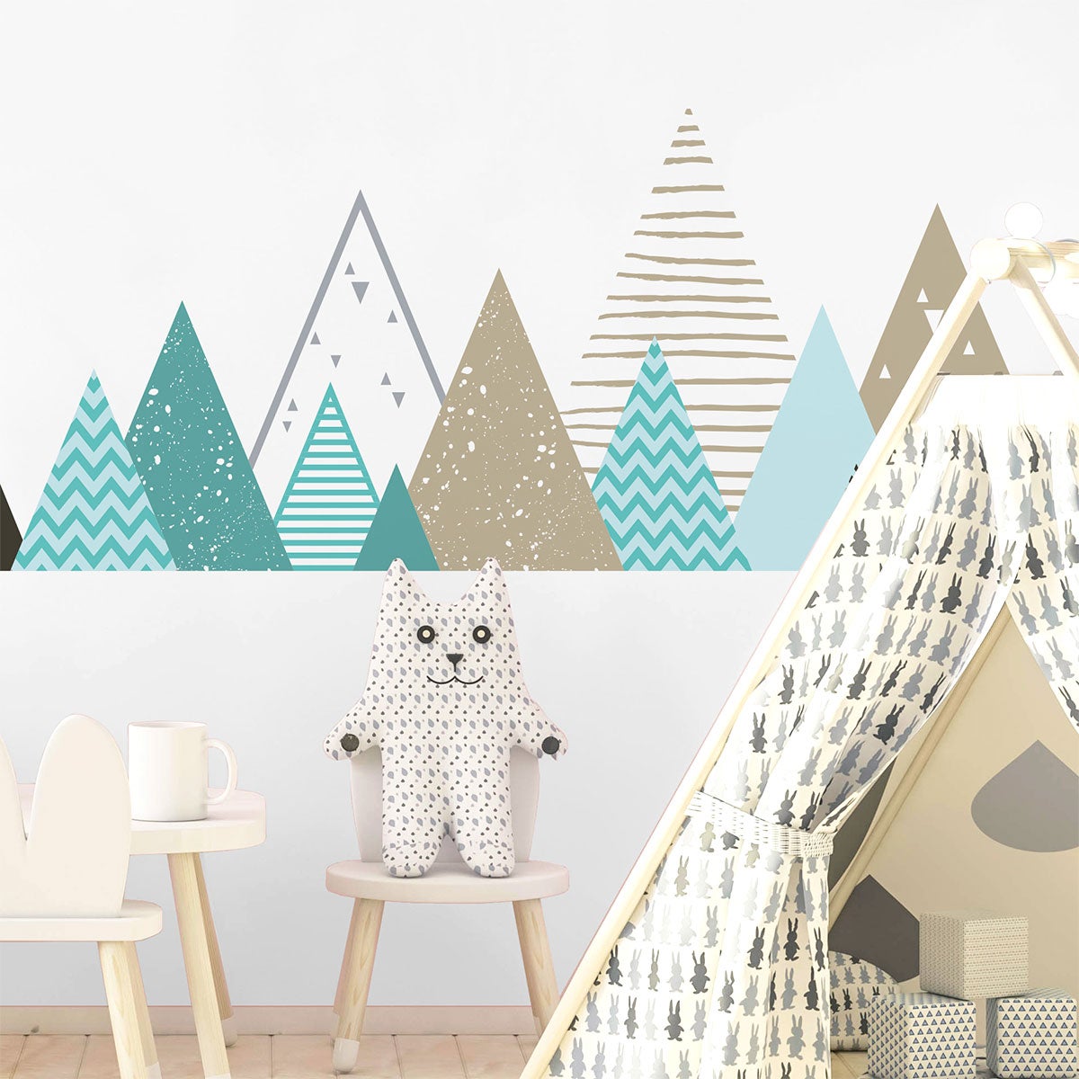 Adesivo bambino di montagna scandinavo jihaka - Sticker adesivo - adesivi murali - 90x155cm - 4