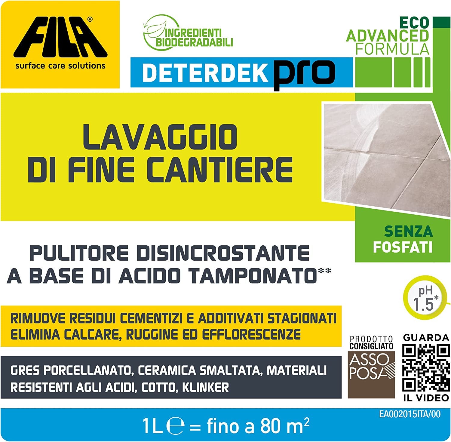 Nettoyage de fin de chantier DETERDEK PRO 1L FILA - 4