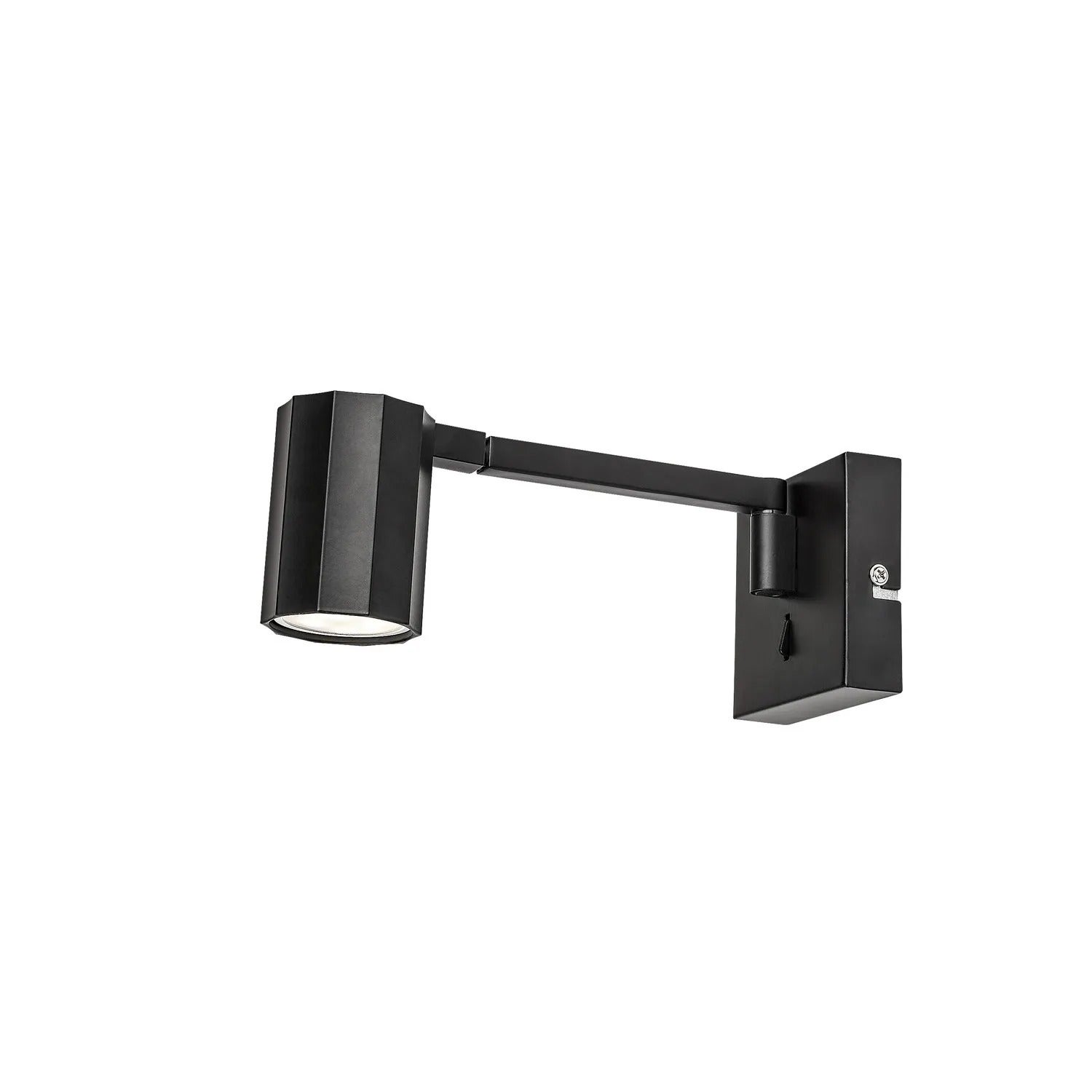 Kinkiet z włącznikiem KARTER czarny matowy 1xGU10x5W aluminium wym:9x5x23cm IP20 Rabalux