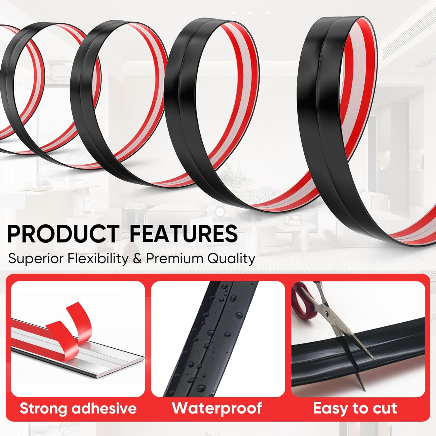 Rawstyle Paraspigoli Per Cinghie Di Tensione – Set 4 Pezzi, Protezione Morbida Per Trasporto E Campeggio (Nero, 15 Cm)
