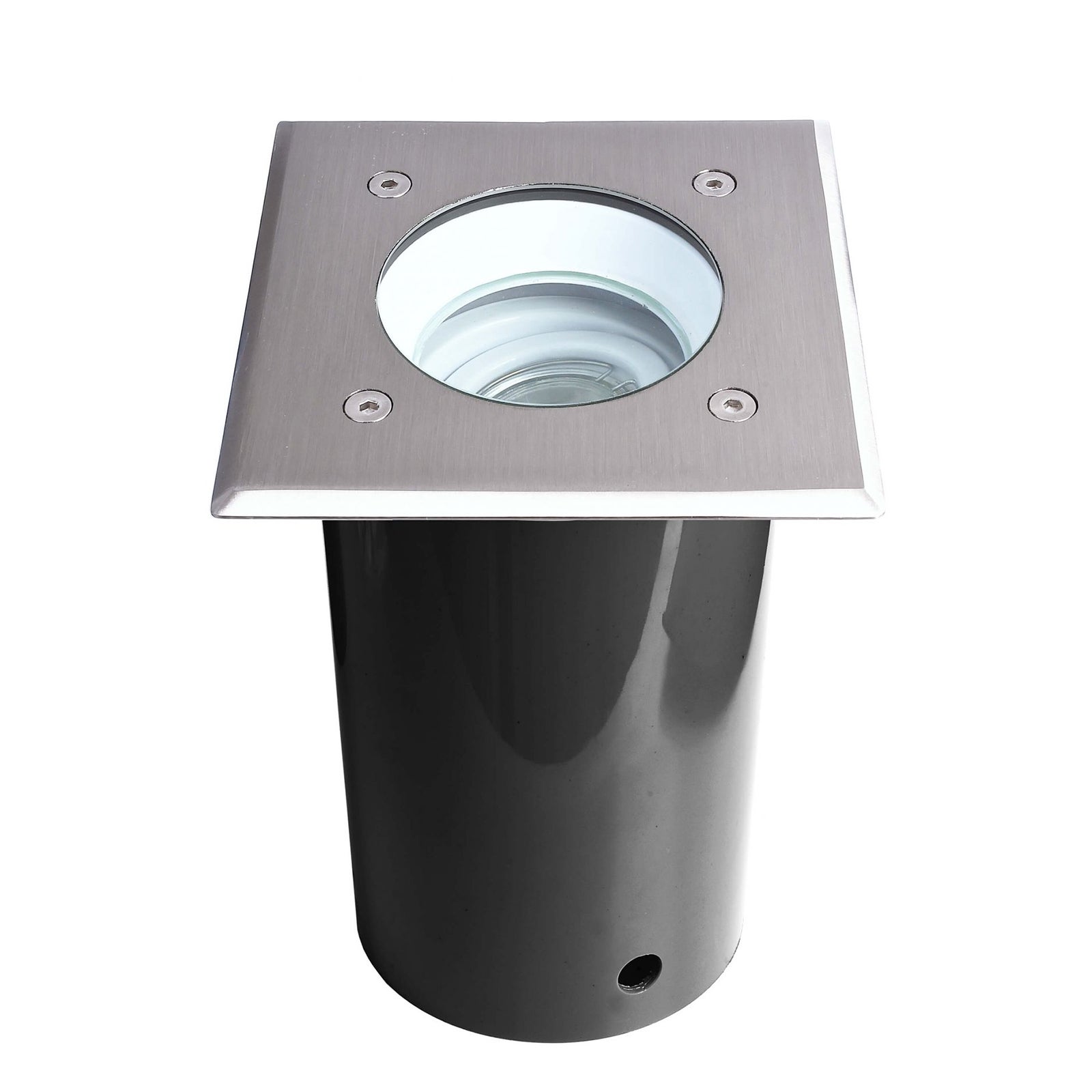 IP67 regulowany reflektor wpuszczany GU10 LED do montażu w podłodze kolorowy zasilacz ogrodowy IN OUT 230V (SQUARE)