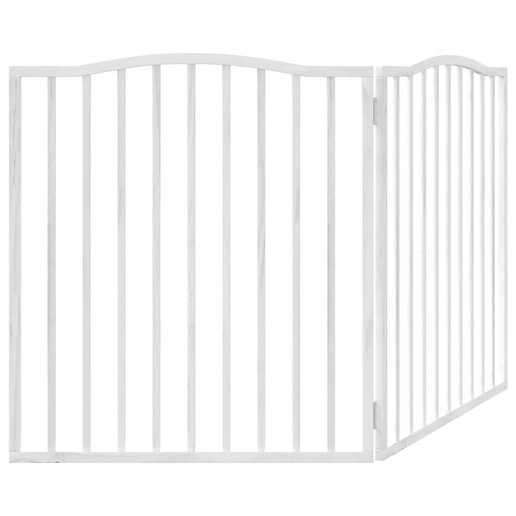 Portão para cães | Barra de segurança dobrável 2 painéis 160 cm madeira de álamo CFW38650 - 6