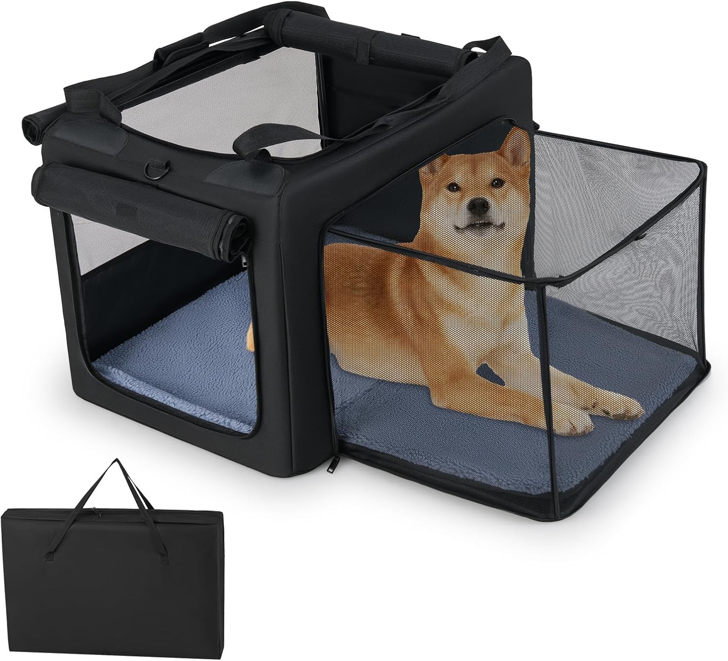 Sac Transport Chien Pliable, Cage de Transport pour Chien, Panier