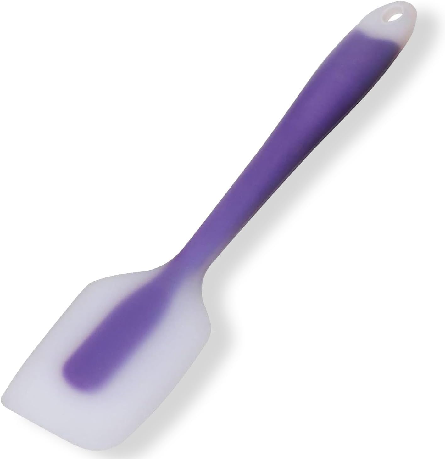 1 fioletowy silikonowy skrobak kuchenny o wymiarach 21*3,8 cm, elastyczny, odporny na ciepło skrobak, skrobak do ciasta do pieczenia