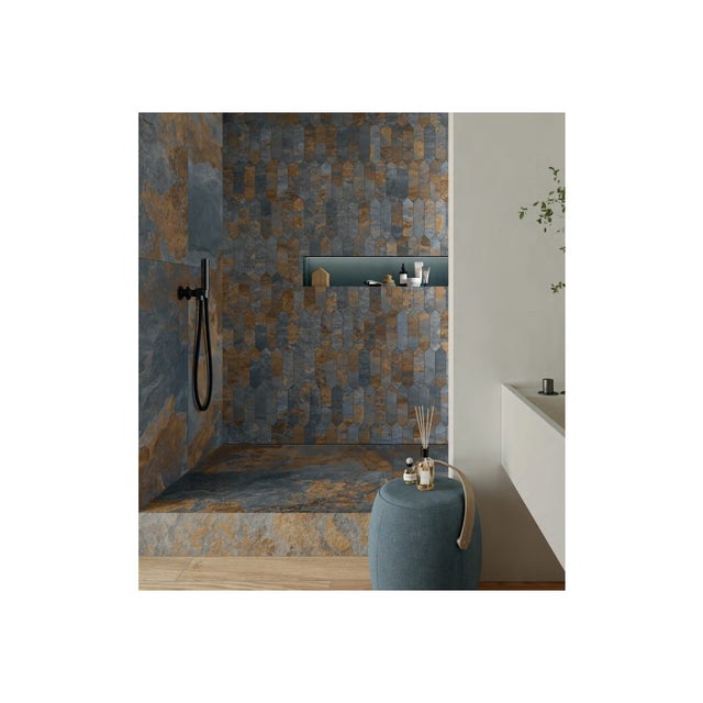 Carrelage intérieur Lake Blue imitation ardoise 60x120