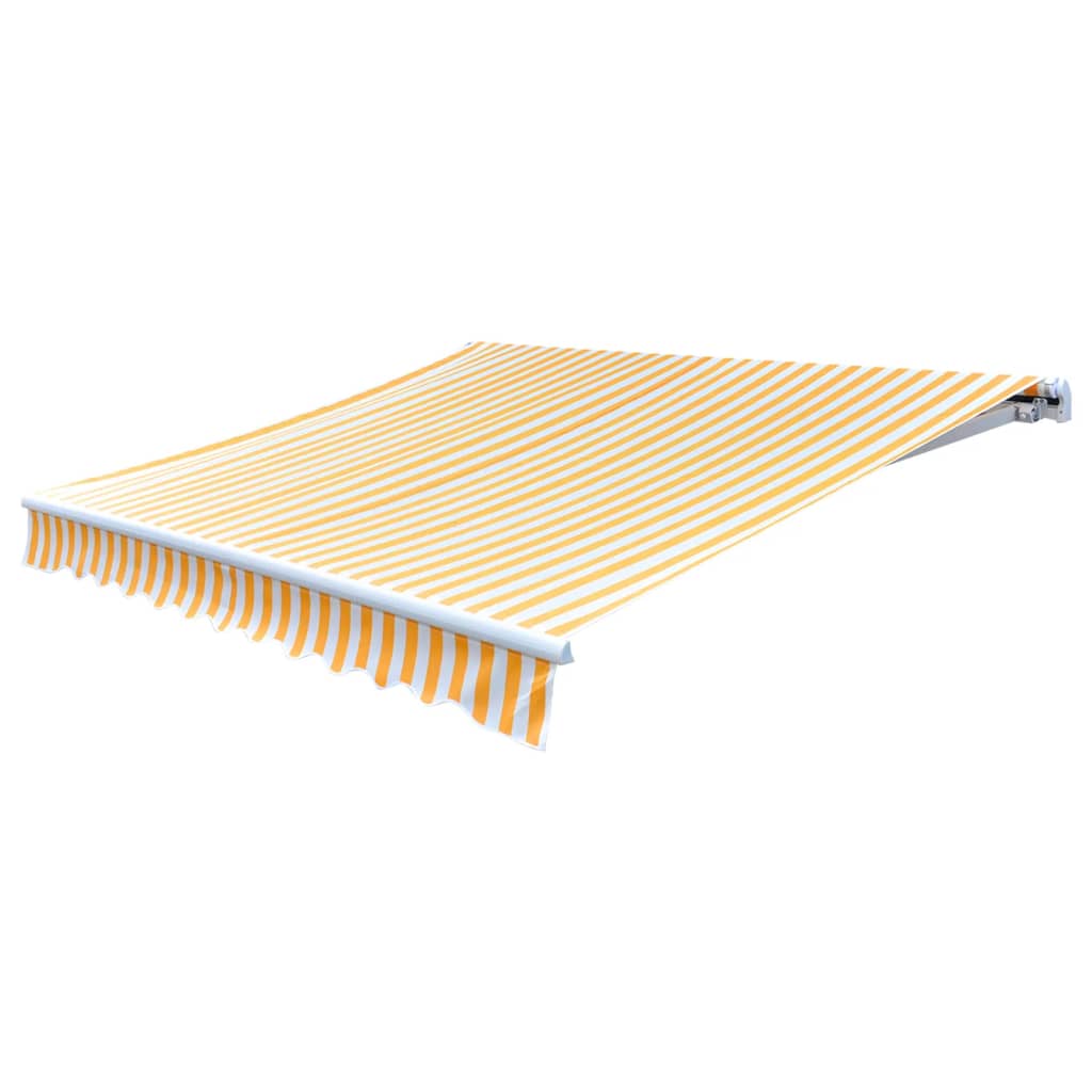 vidaXL Tessuto di Ricambio per Tenda da Sole Arancione e Bianco 350x250 cm Poliestere - 2