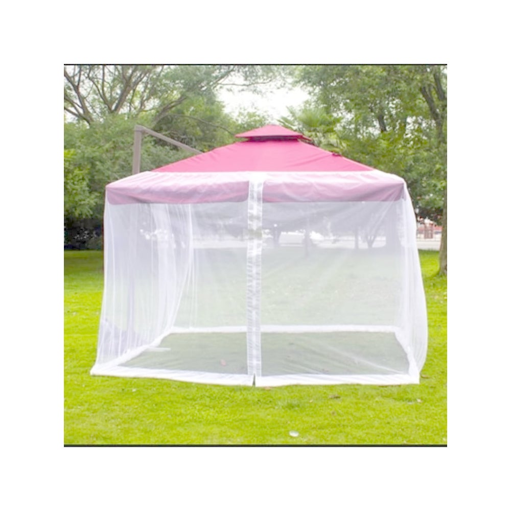 Pokrowiec na parasol 300x300x230 cm, moskitiera, siatka na zamek błyskawiczny, osłona ogrodzenia, moskitiera na taras, stolik, parasol ogrodowy