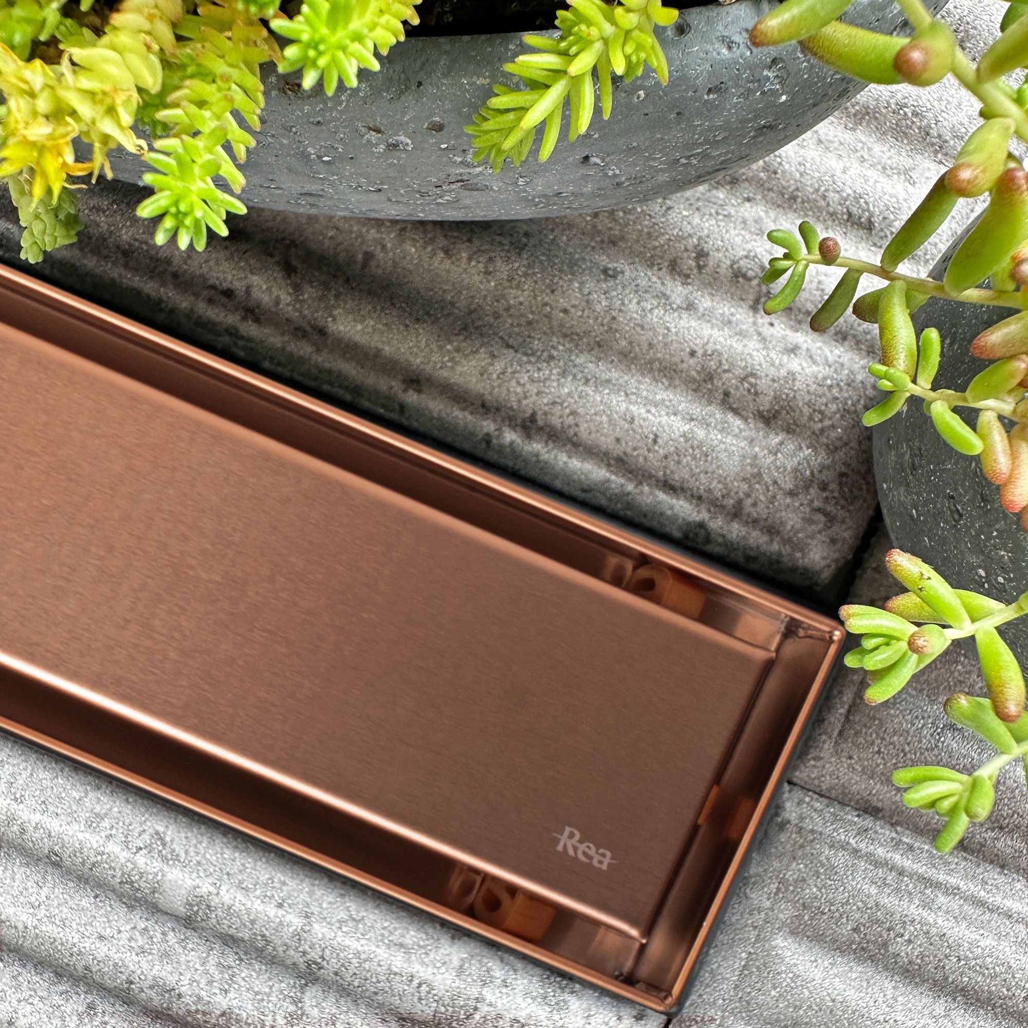 DRAIN LINÉAIRE REA NEOX PRO 700 BRUSH COPPER 74X11X6,5CM - 3