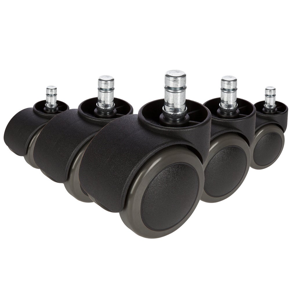 Kółka do krzeseł 5x ROLO No-Noise 11mm/50mm Czarny hjh OFFICE
