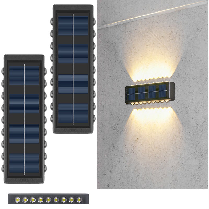 Solarne oświetlenie schodowe LED solarne oświetlenie ogrodzeniowe wodoodporne idealne na tarasy schody patio ciepłe światło zestaw szt