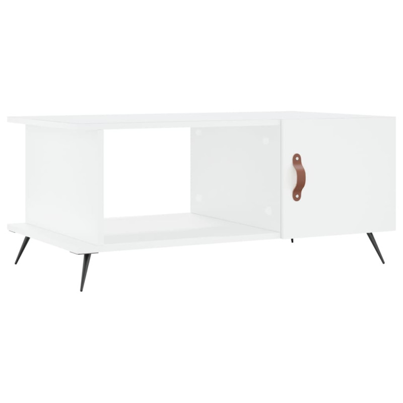 Mesa de centro madera contrachapada blanco 90x50x40 cm vidaXL - 2