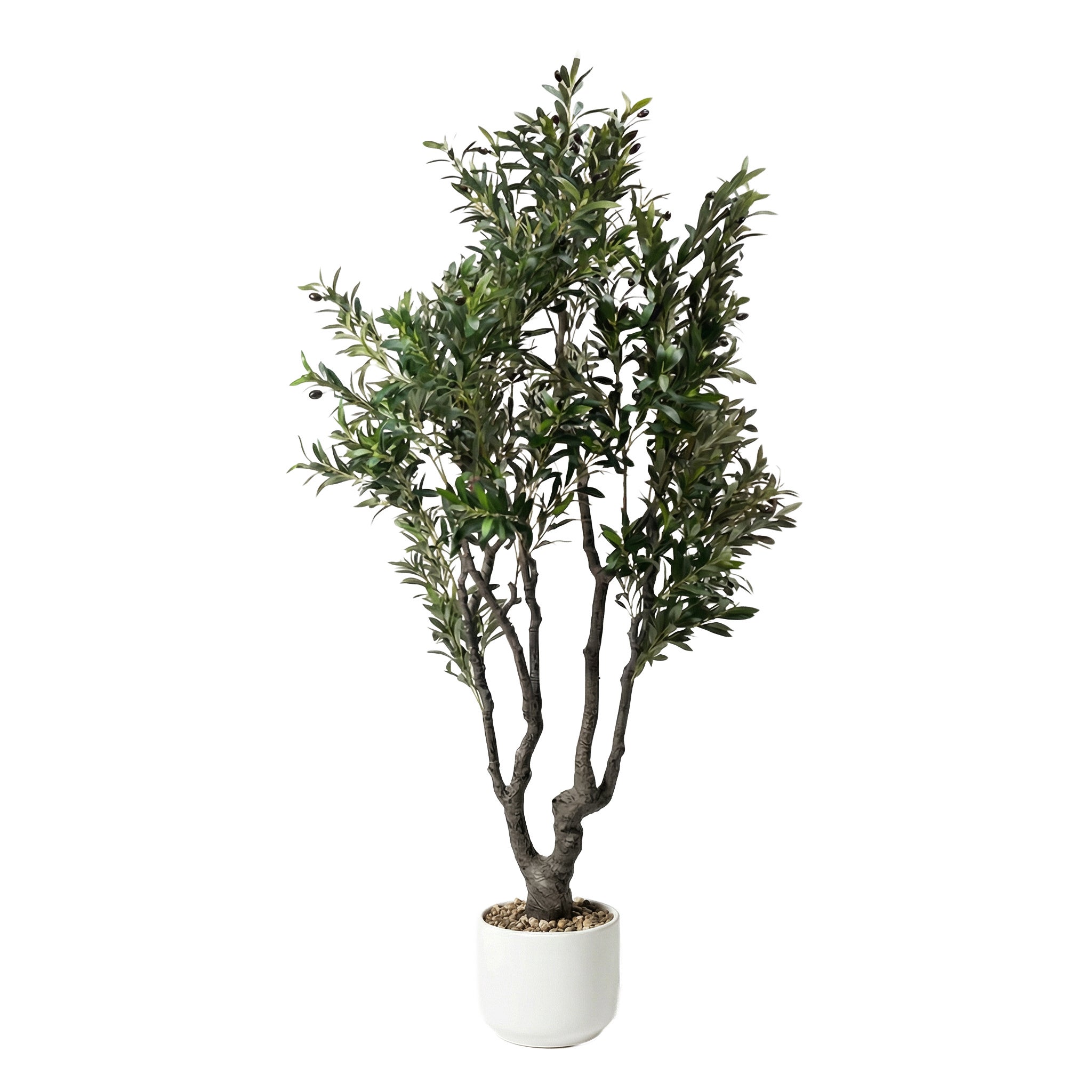 Planta artificial decorativa Olivo de 210 cm en maceta color verde - 2