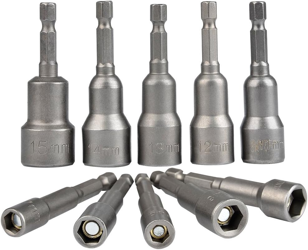 Lot 4 Porte-embouts Magnétiques Avec Verrouillage – Longueurs Variables, Acier S2, Pour Visseuse Et Perceuse - 11