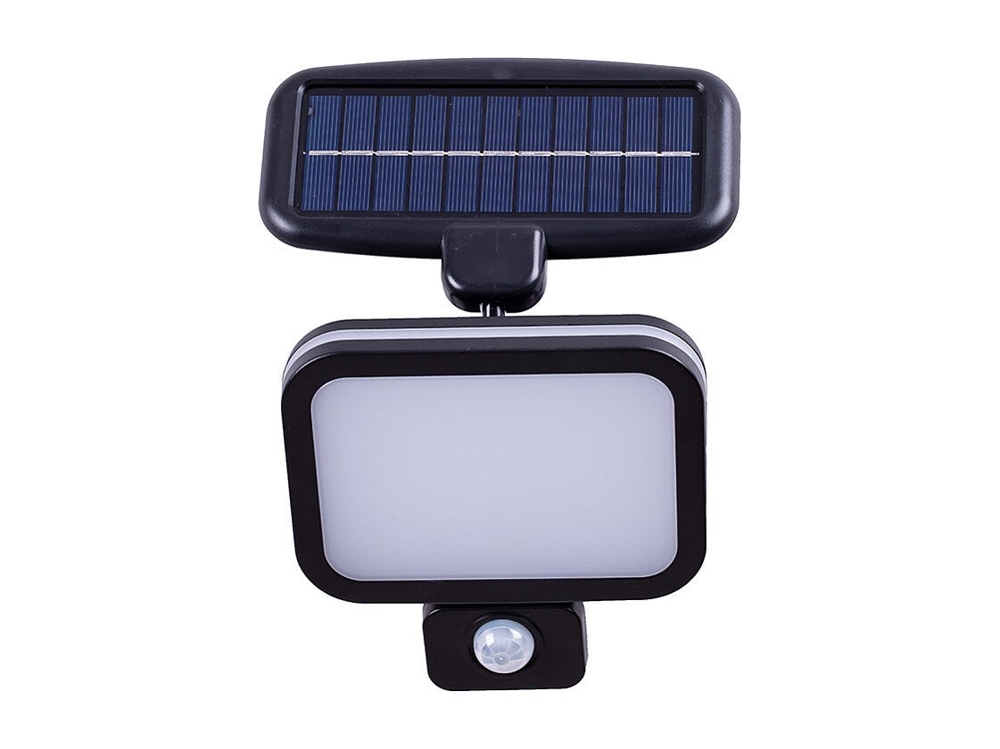 Lampa solarna VINCA – 62 diody LED z czujnikiem ruchu – 500 lumenów – kolor czarny