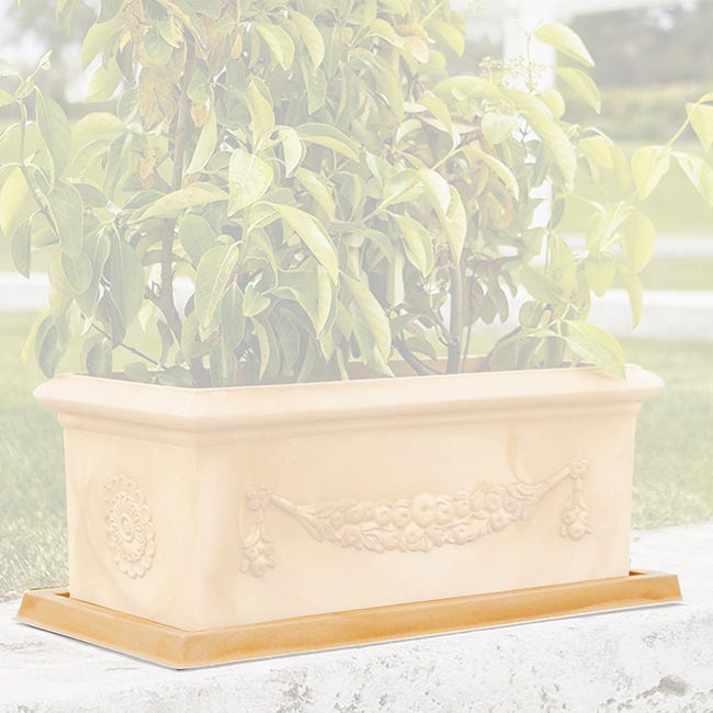 Vaso rettangolare Tirol per fiori e piante da giardino / 40 cm Vaso rettangolare Tirol per fiori e piante da giardino / 40 cm