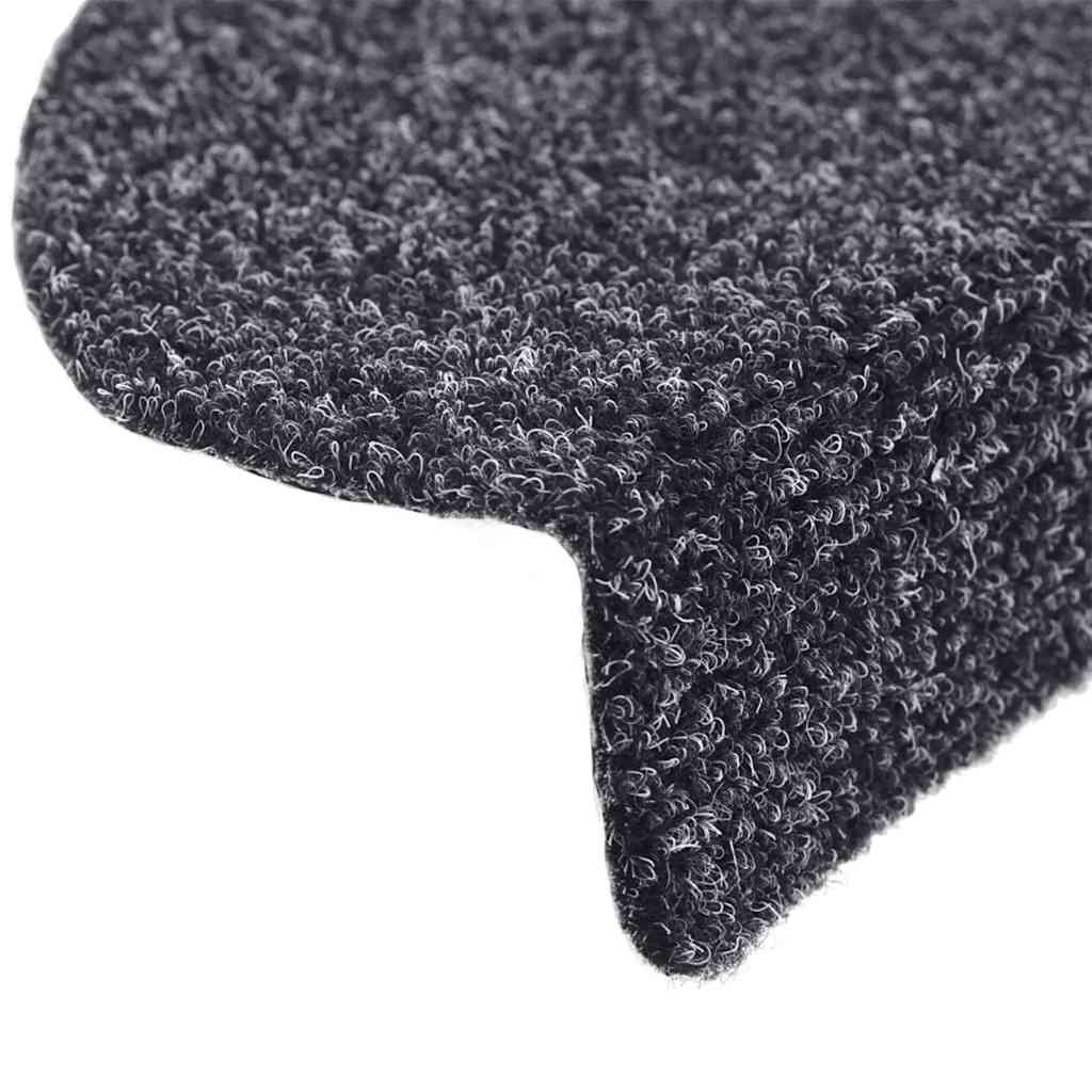 Tapis d'escalier auto-adhésifs 30 pcs gris foncé 56x17x3 cm - 6