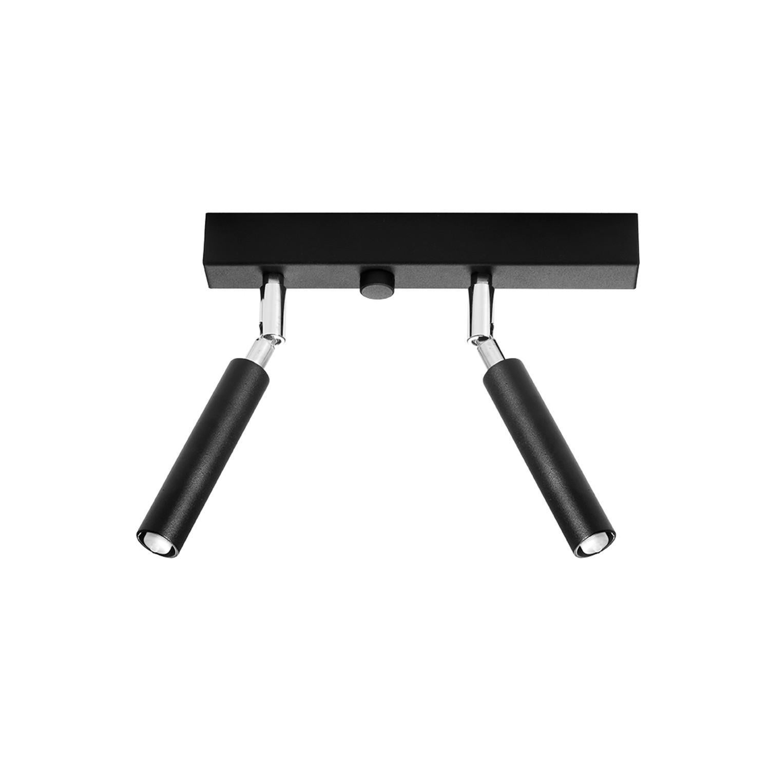 Reflektor sufitowy spot natynkowy Eyetech listwa czarny-chromowany 2xG9x12W wym: 25 x 3 cm metal Sollux Lighting