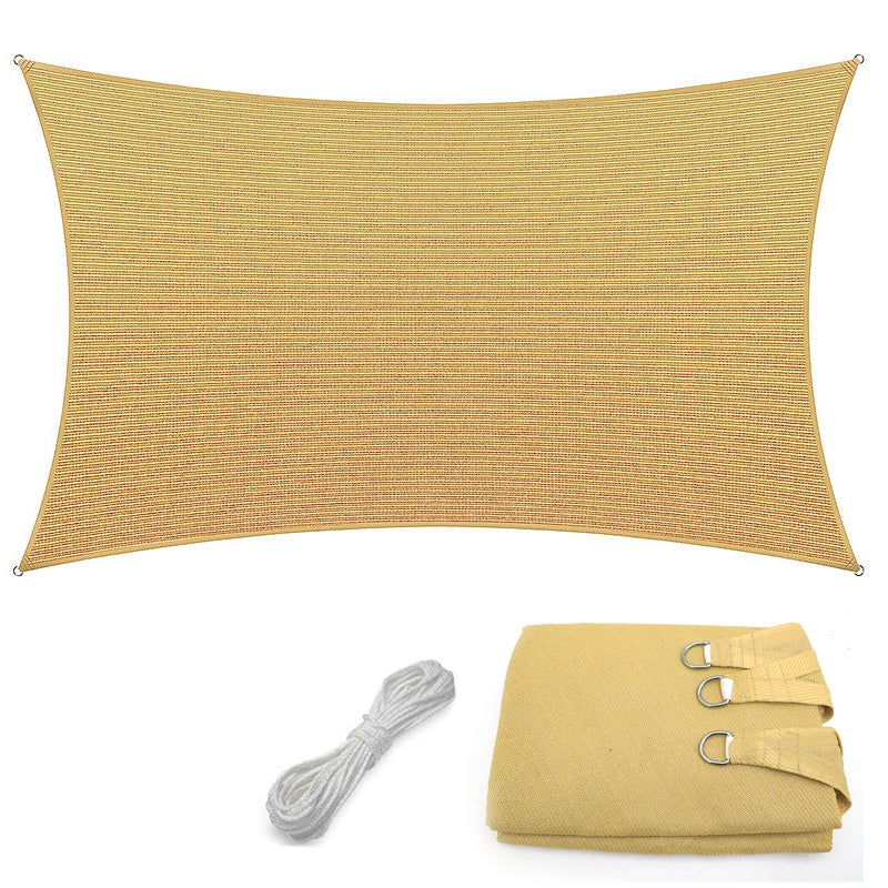 Żagiel przeciwsłoneczny Ochrona przed słońcem wiatrem Markiza z tkaniny PEHD Zewnętrzny żagiel przeciwsłoneczny Odporna promieniowanie markiza ogrodu