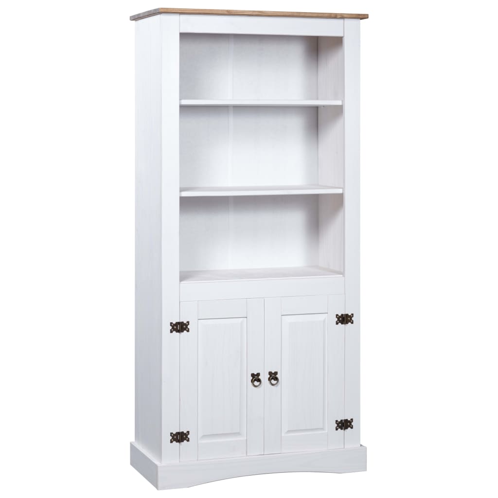 Placard Mexicain Corona En Pin Massif 80x40x170 Cm - Meuble De Rangement Avec étagères Ouvertes Et Armoire - Style Rustique - 3