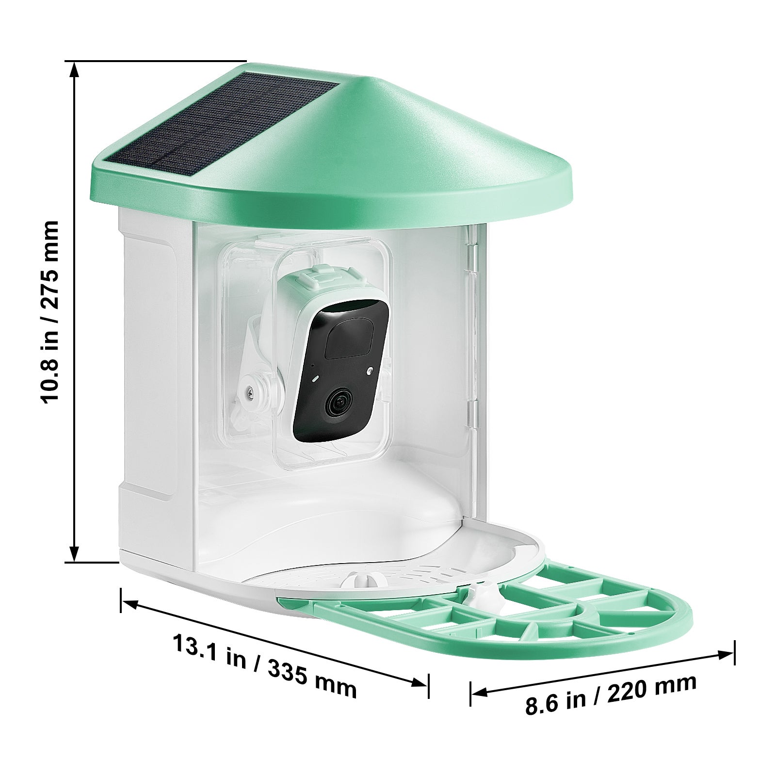 SECUHOME Mangiatoia intelligente per colibrì con telecamera Wireless Outdoor Mangiatoie per uccelli Video Guarda videocamera AI con acquisizione automatica di video e rilevamento del movimento, regalo