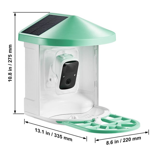SECUHOME Mangiatoia intelligente per colibrì con telecamera Wireless Outdoor Mangiatoie per uccelli Video Guarda videocamera AI con acquisizione automatica di video e rilevamento del movimento, regalo SECUHOME Mangiatoia intelligente per colibrì con telecamera Wireless Outdoor Mangiatoie per uccelli Video Guarda videocamera AI con acquisizione automatica di video e rilevamento del movimento, regalo