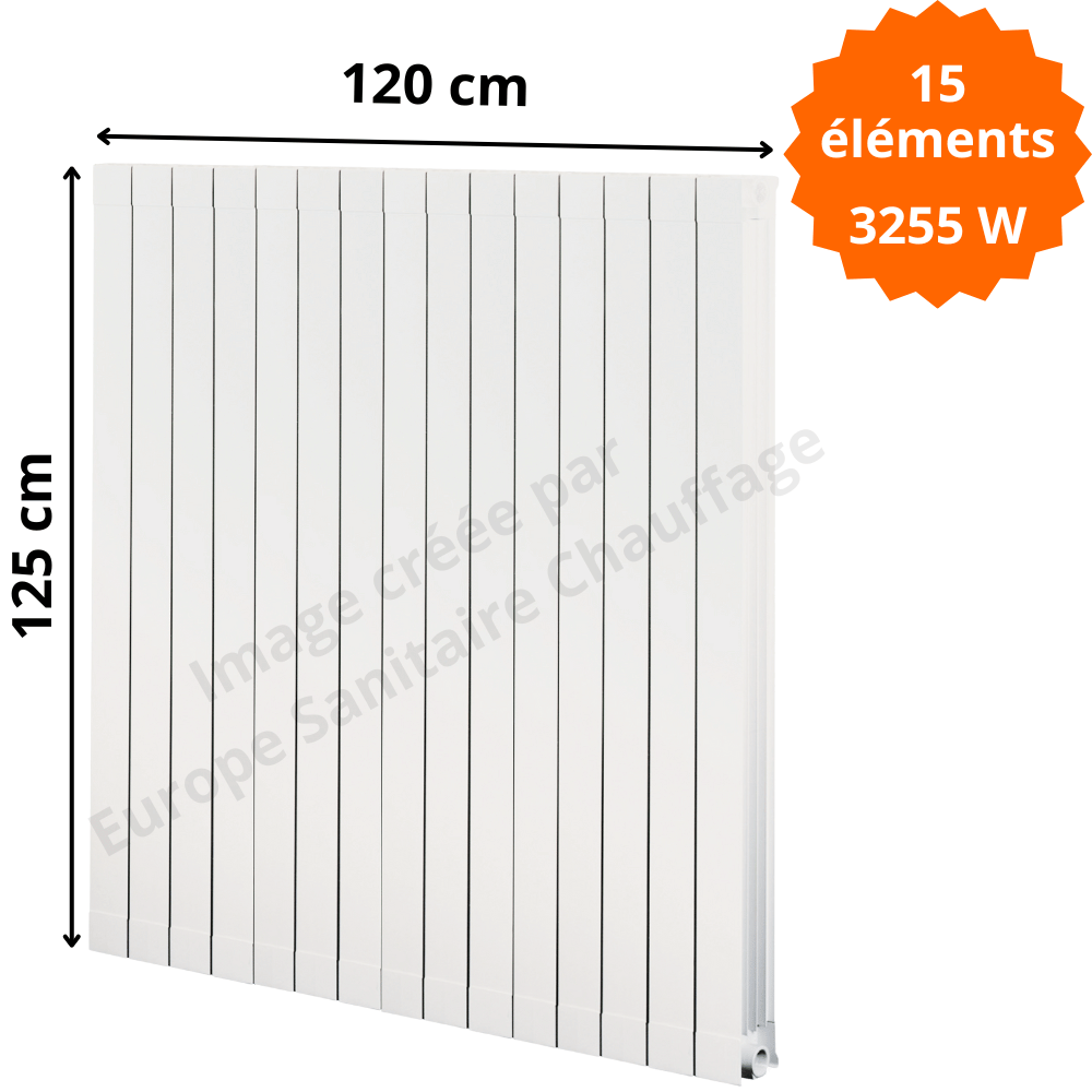 Radiador de aluminio a.125 x 120 cm oscar 1200 deville 3255 w