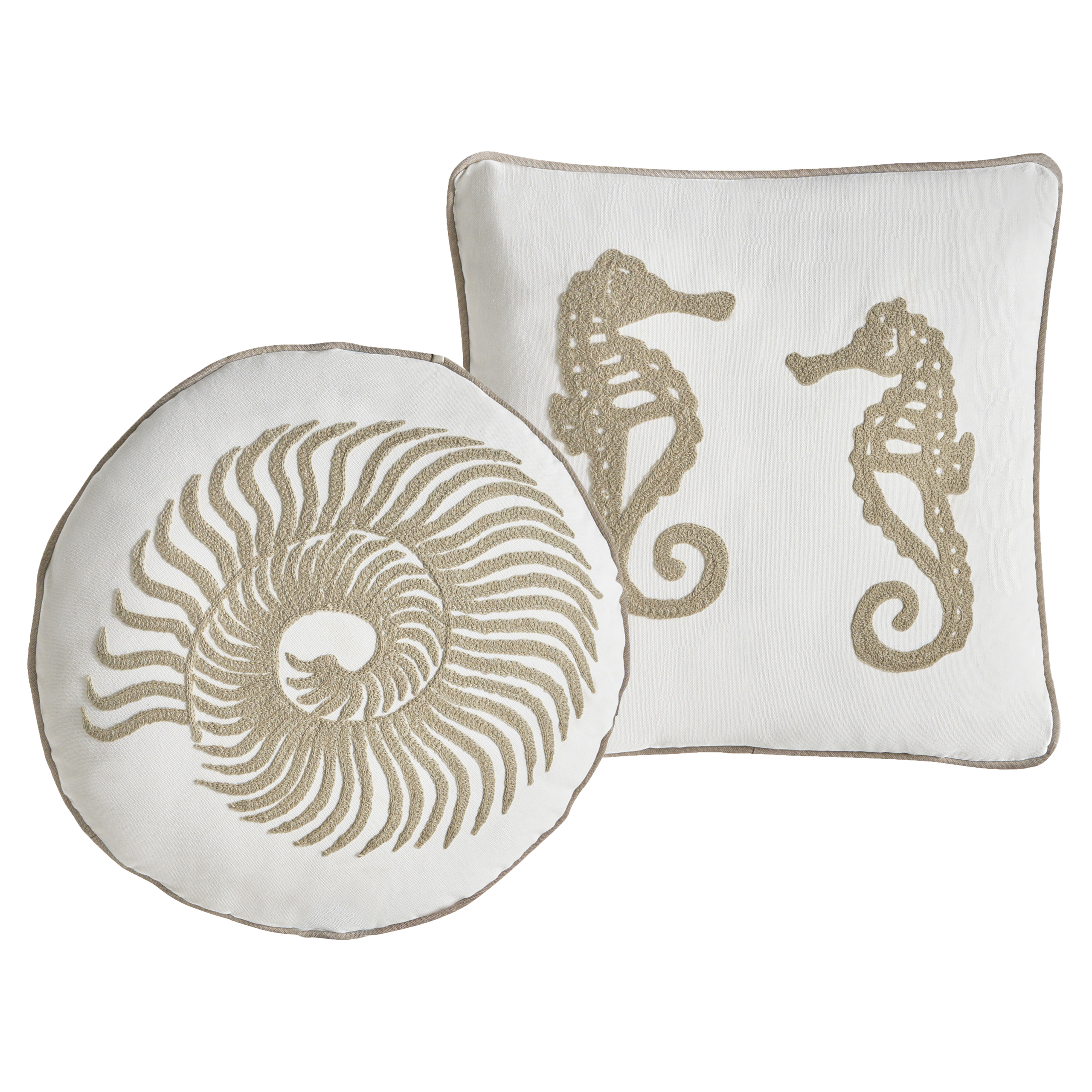 Set de 2 perne decorative SINDORA Bumbac 45 x 45 cm Alb Imprimeu animalier 2buc